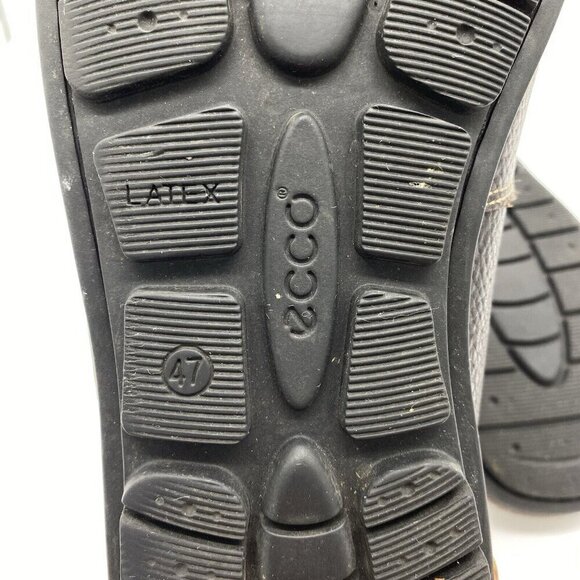 Ecco Shoes Men's EU 47 Slip On Driving Moccasin Loafer Brown Pebbled Leather - Picture 14 of 14